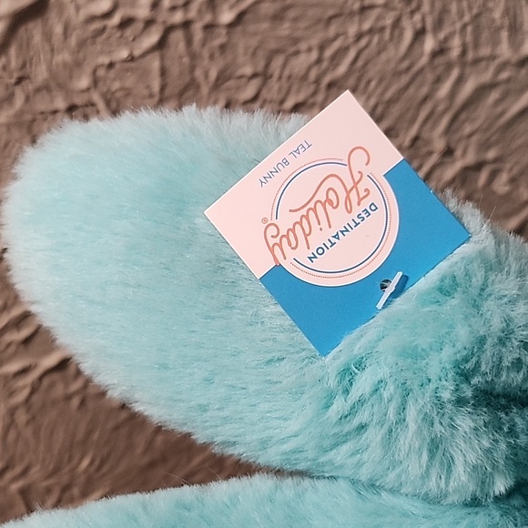 Blue Plush Bunny with Yellow Bow - Picture 2 of 3